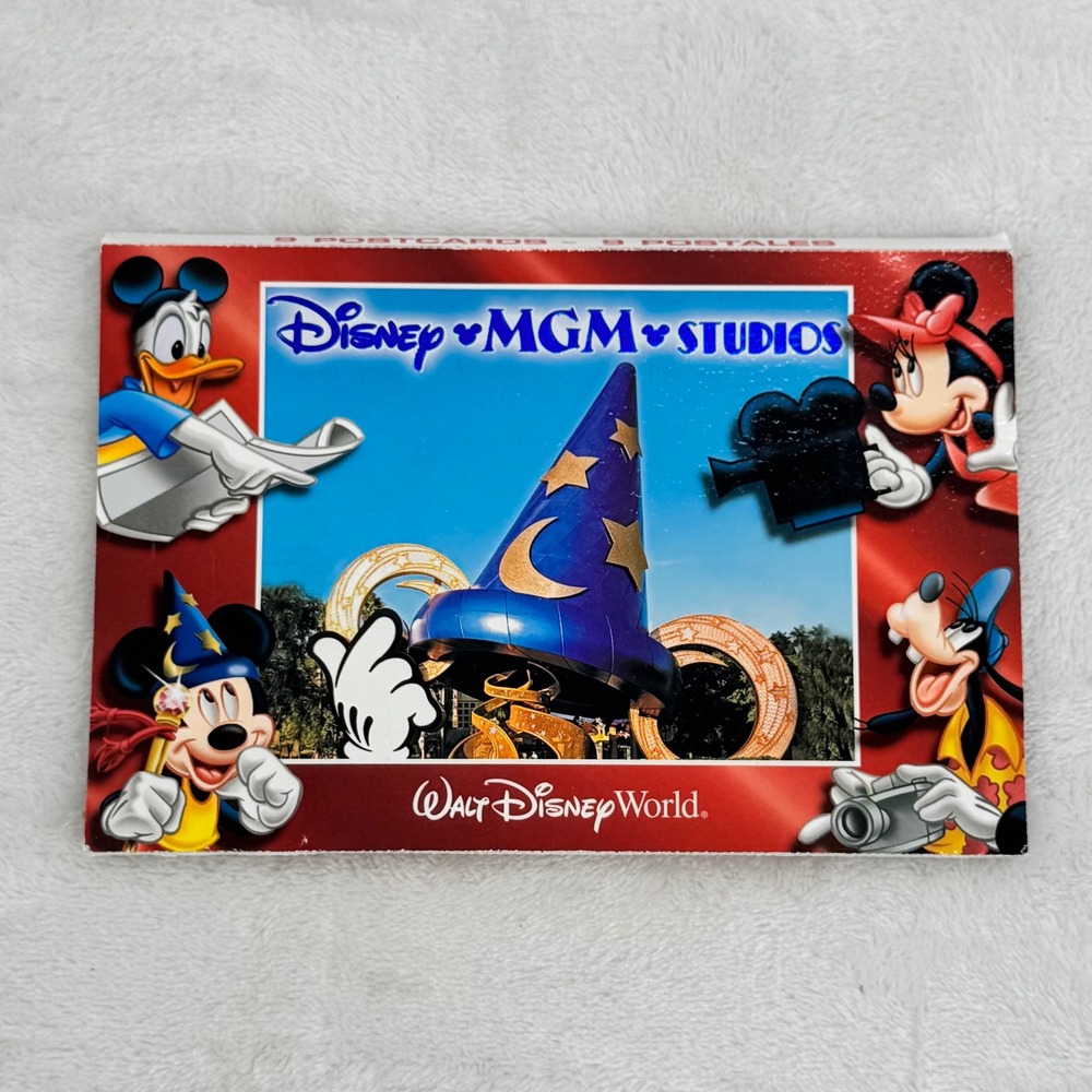 Vtg 2000's Disney-MGM Studios Postcard Booklet Walt Disney World 9 Pack Y2K NWOT